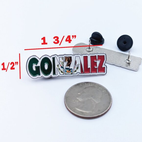 Pin Gonzalez Pin for Caps Clothing Enamel Badge Mexican Flag Pin Mex Flag - Picture 5 of 5